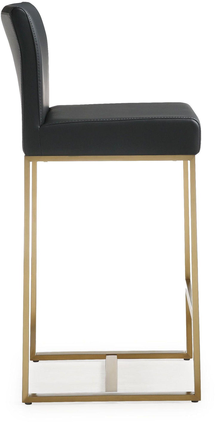 Denmark Black Gold Steel Counter Stool - Set of 2