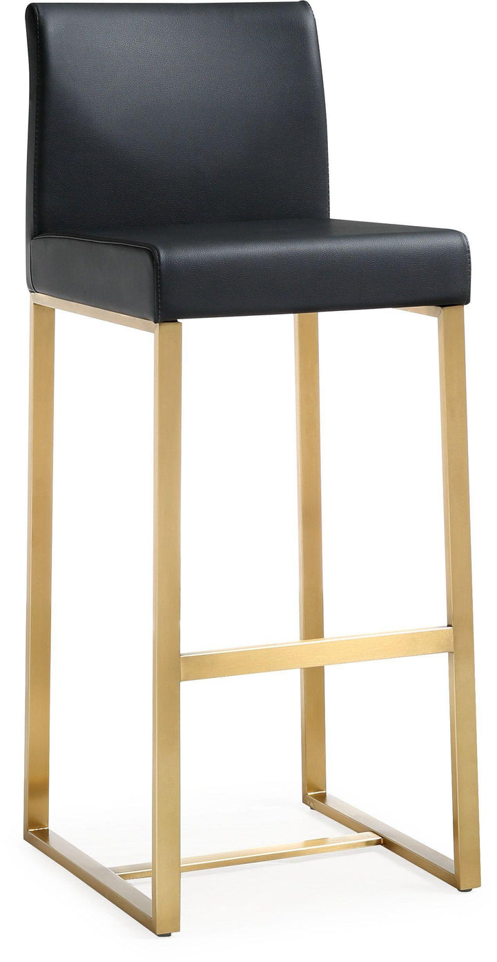 Denmark Black Gold Steel Barstool - Set of 2