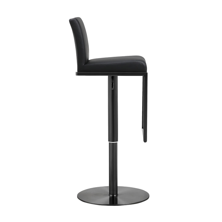 Amalfi Black Performance Vegan Leather on Black Stool