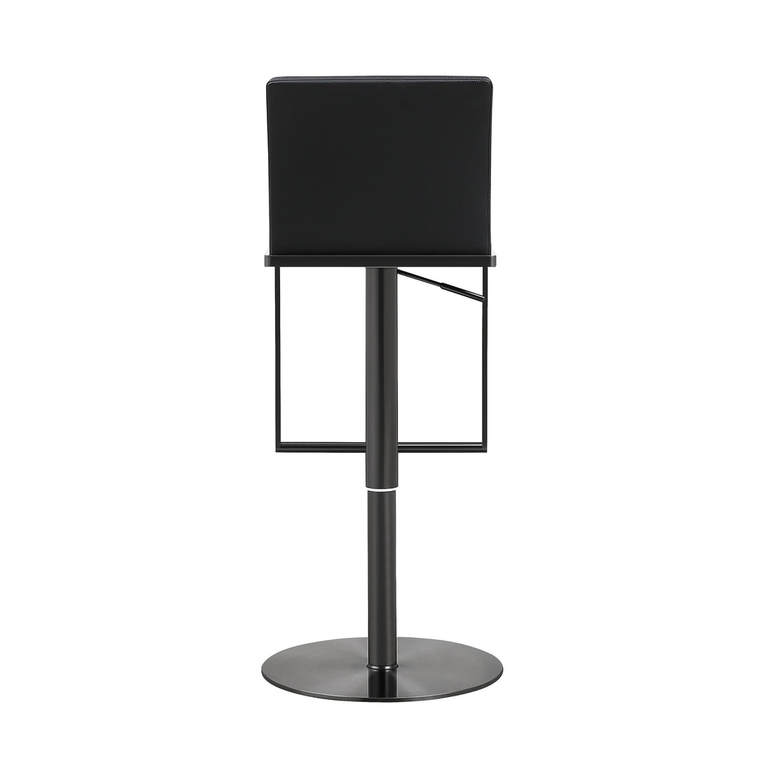 Amalfi Black Performance Vegan Leather on Black Stool