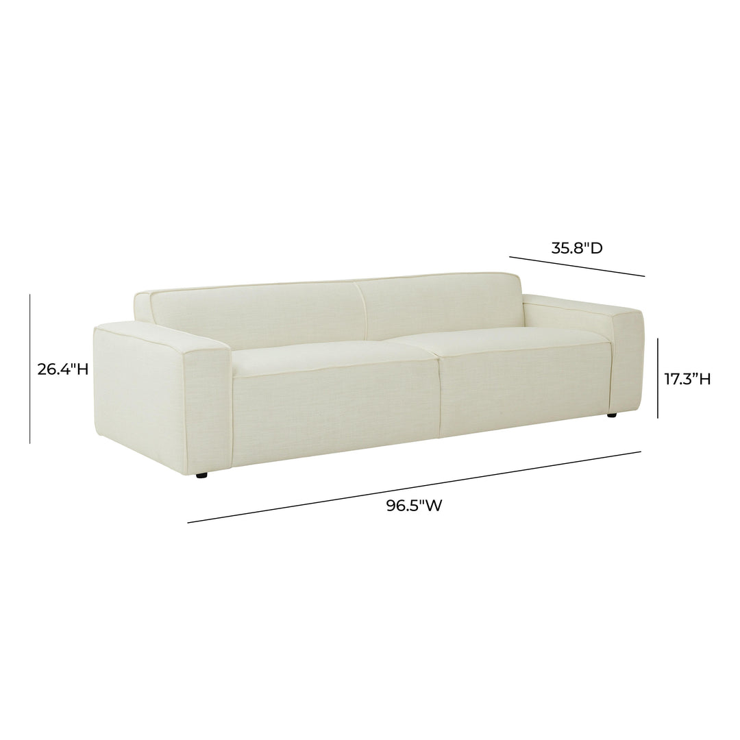 Olafur Cream Linen Sofa