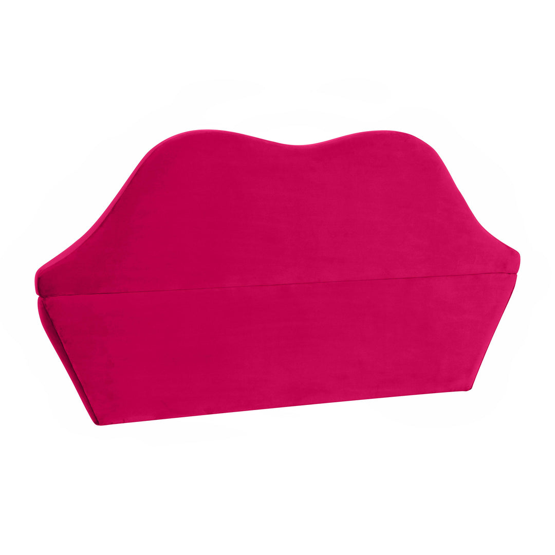 Lips Hot Pink Velvet Settee