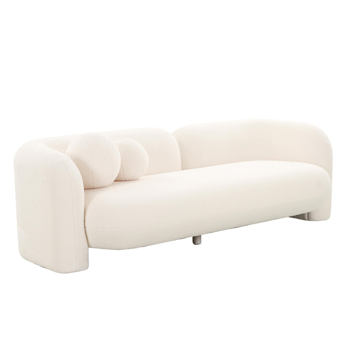 Amelie Cream Faux Fur Sofa