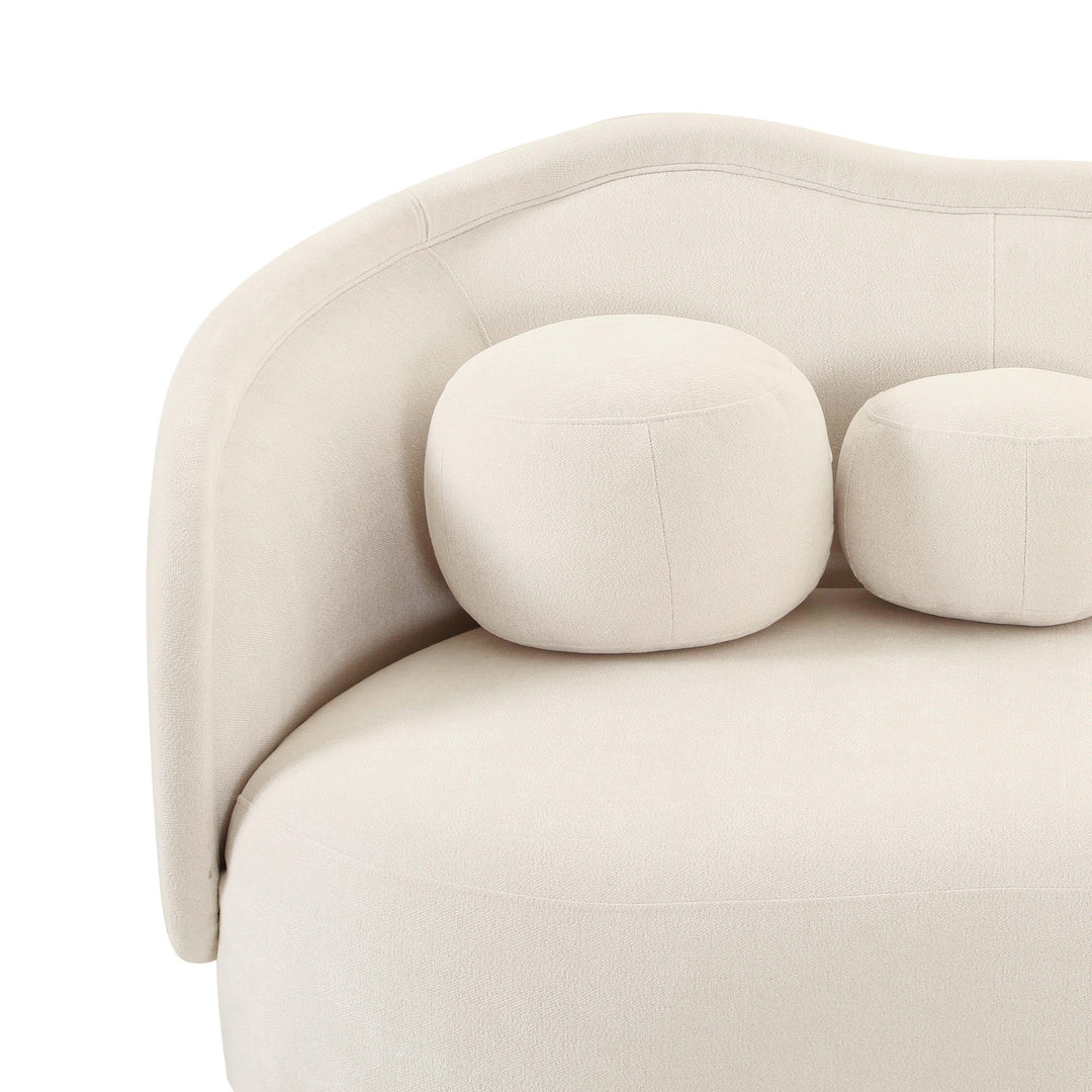 Circe Cream Textured Velvet Sofa