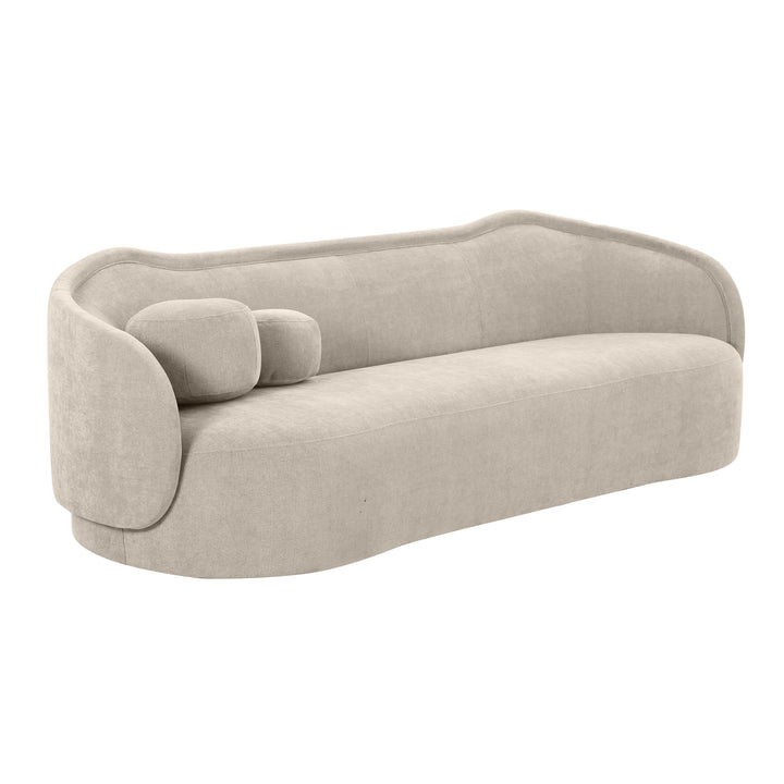 Circe Taupe Textured Velvet Sofa