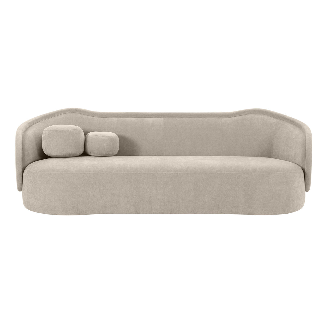 Circe Taupe Textured Velvet Sofa