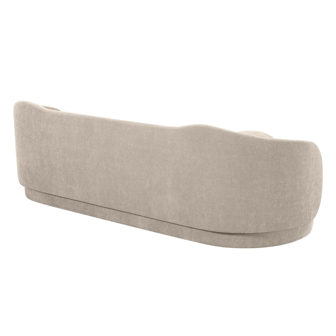 Circe Taupe Textured Velvet Sofa