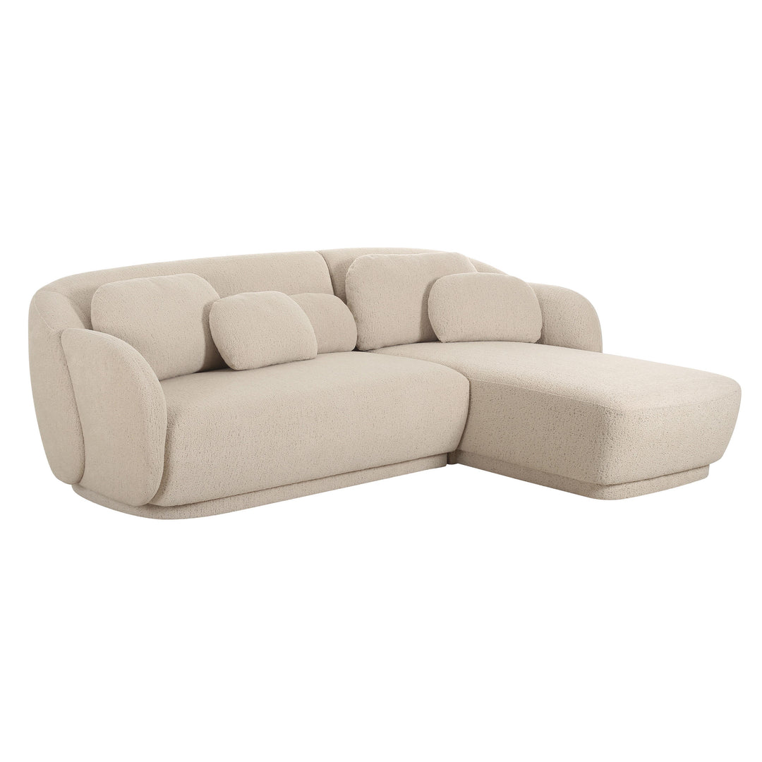 Misty Cream Boucle Sectional - RAF