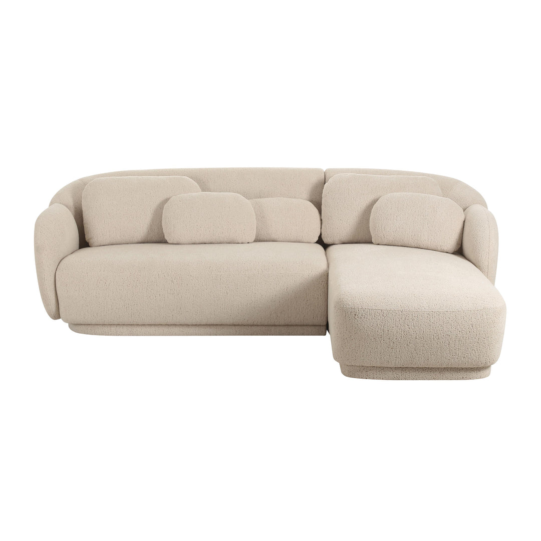 Misty Cream Boucle Sectional - RAF