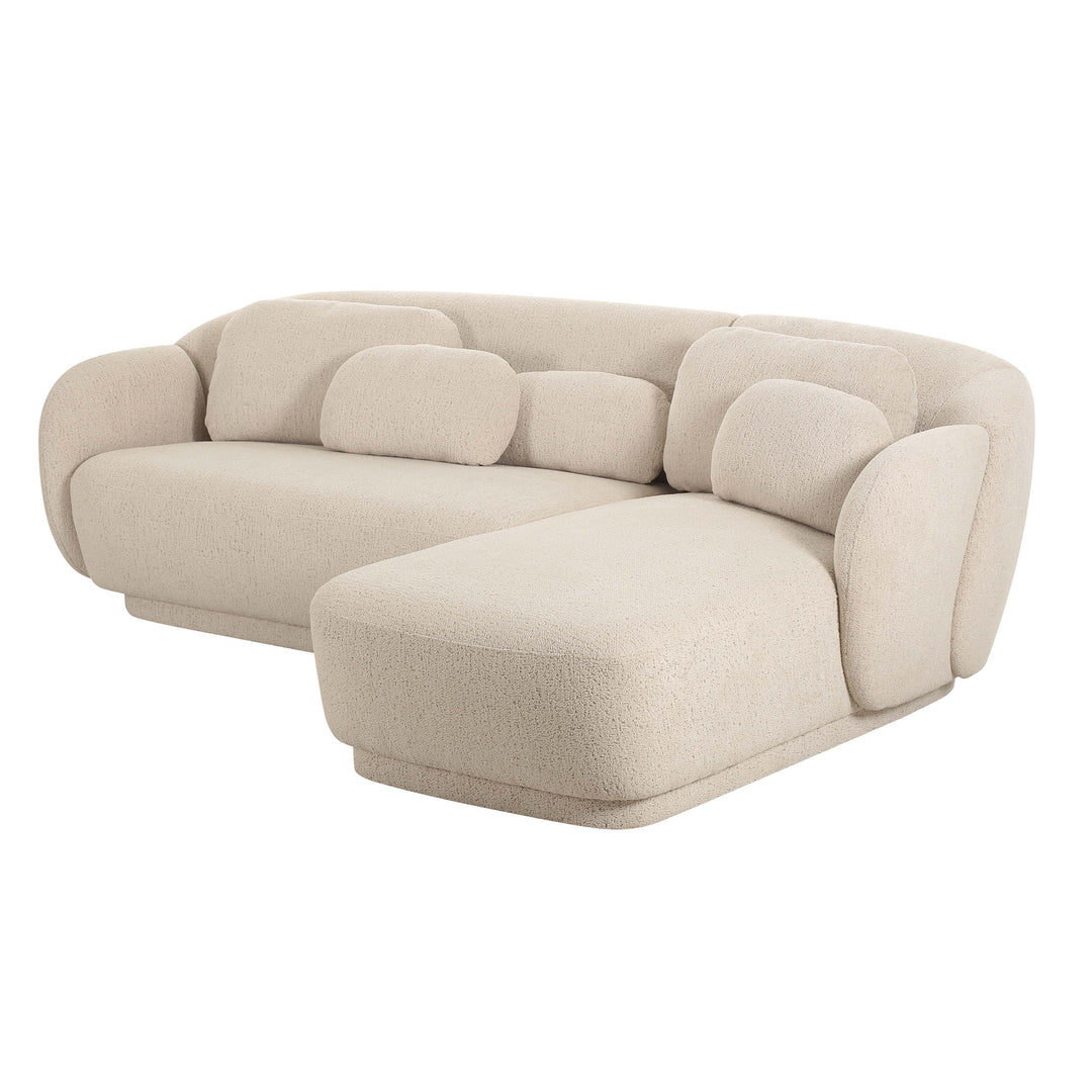 Misty Cream Boucle Sectional - RAF