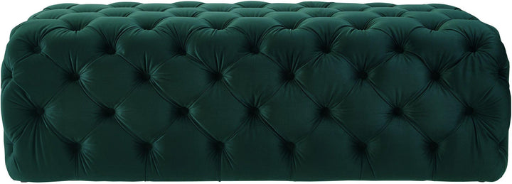 Kaylee Green Velvet Ottoman