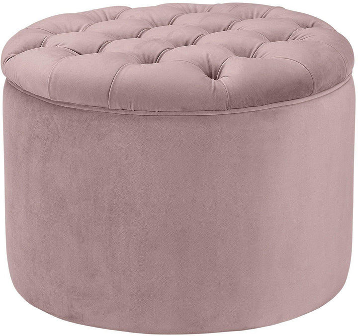 Queen Mauve Velvet Storage Ottoman - UK