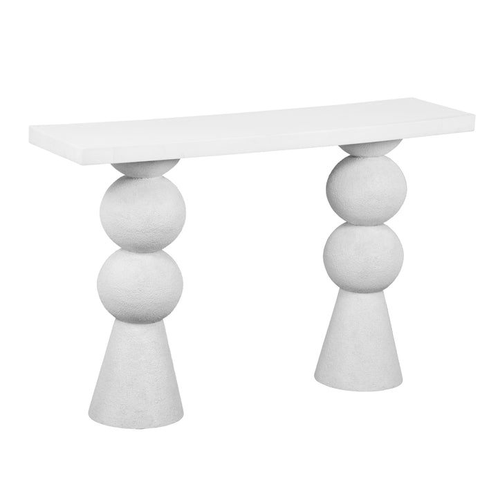 Lupita White Console Table