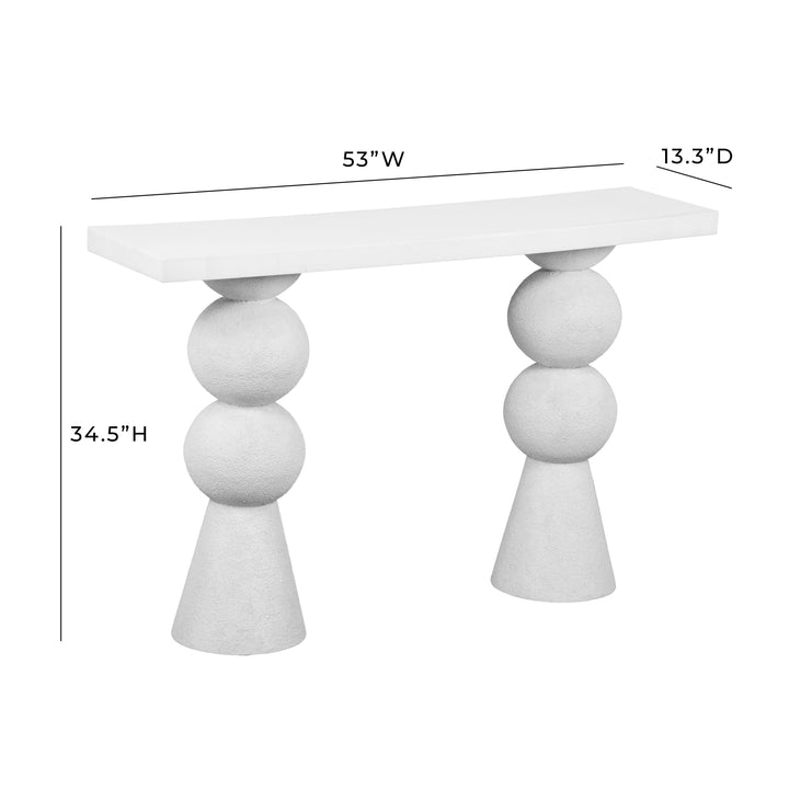 Lupita White Console Table