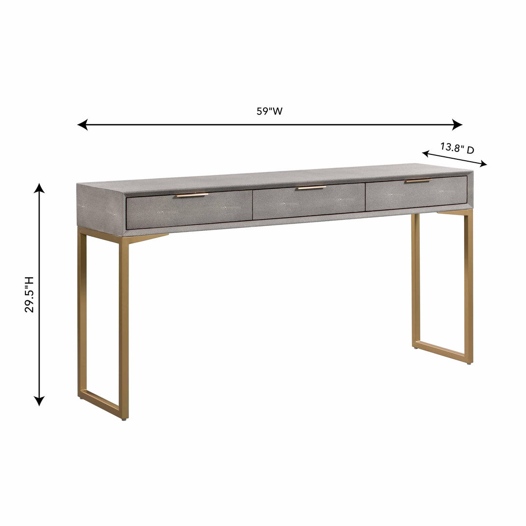 Pesce Shagreen Console Table