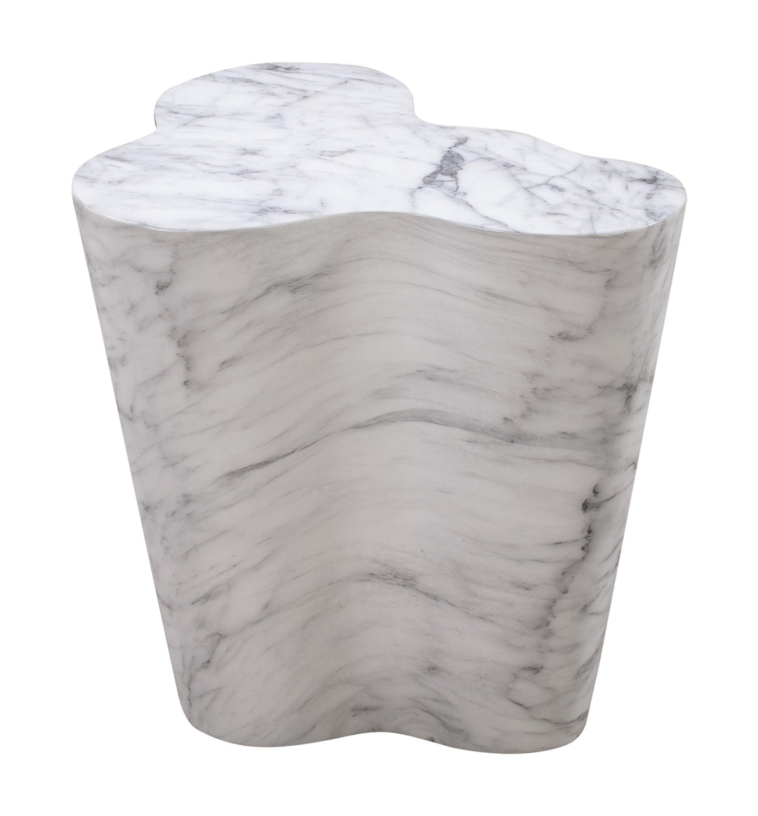 Slab Marble Tall Side Table