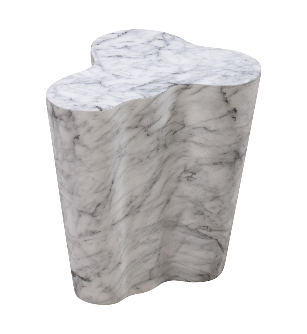 Slab Marble Short Side Table