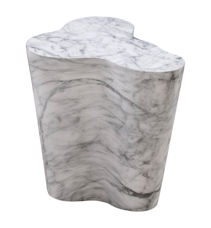 Slab Marble Short Side Table