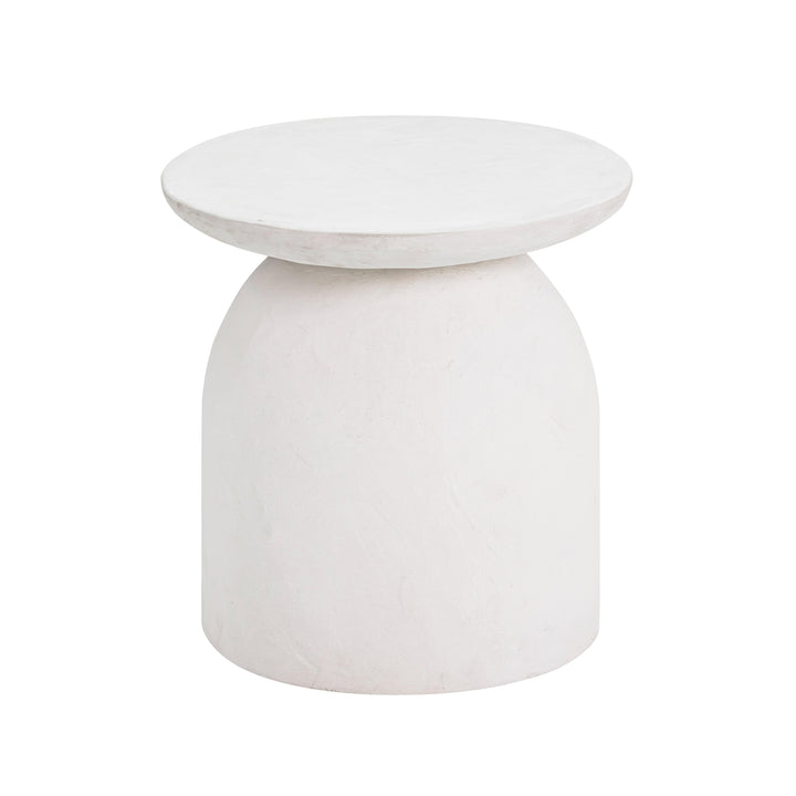 Aloe White Concrete Side Table