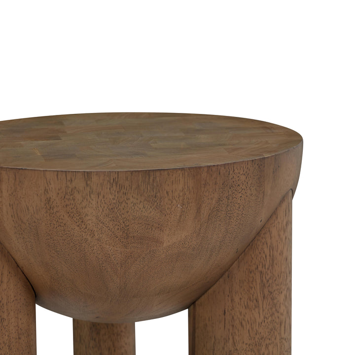 Morse Cognac Wooden Accent Table