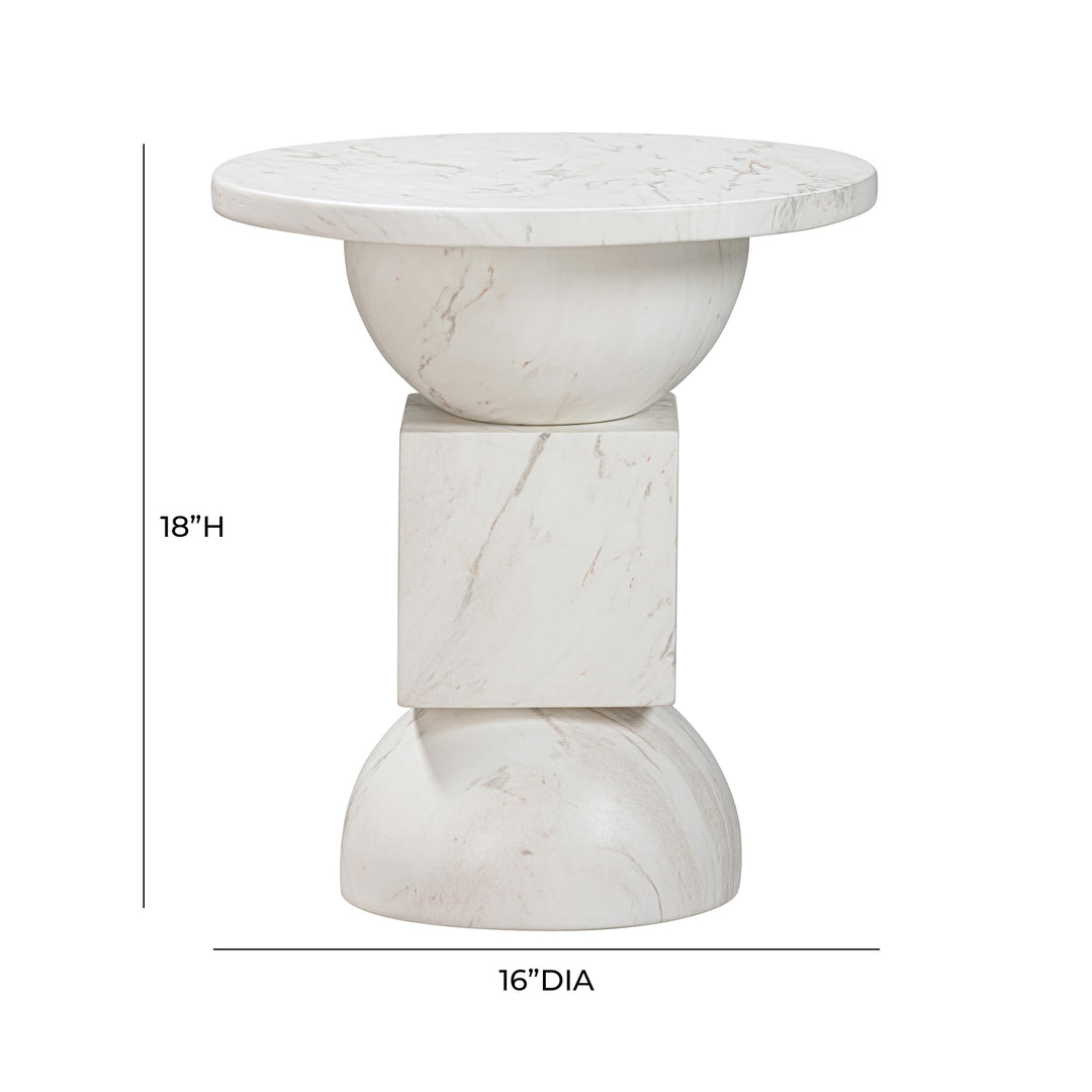 Chip Marble Print Indoor / Outdoor Side Table