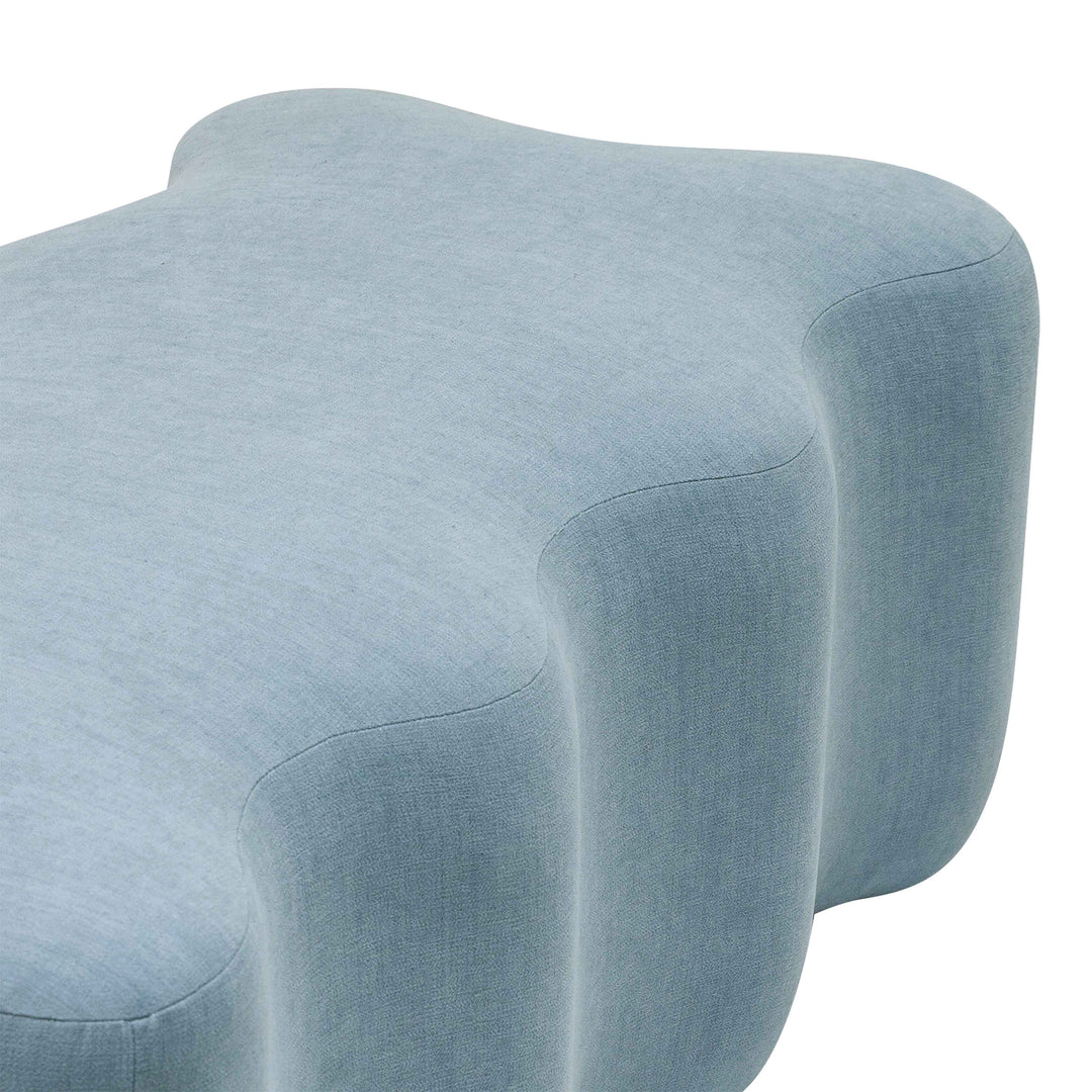 Archie Upholstered Bench in Faded Blue Linen