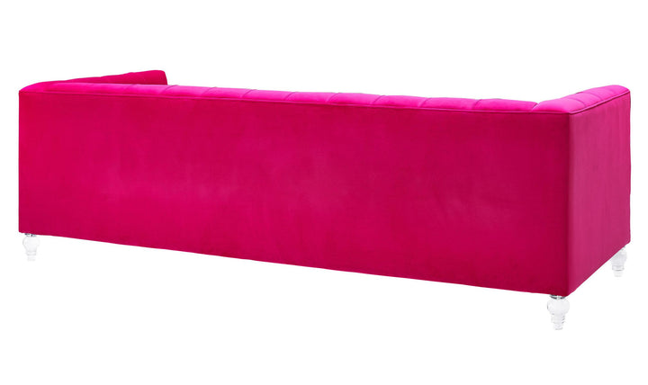 Bea Hot Pink Velvet Sofa