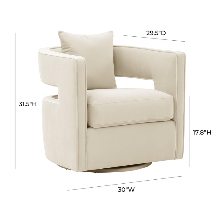 Kennedy Cream Swivel Chair