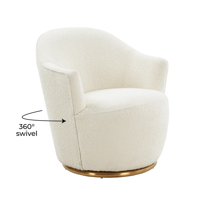 Skyla Boucle Swivel Chair