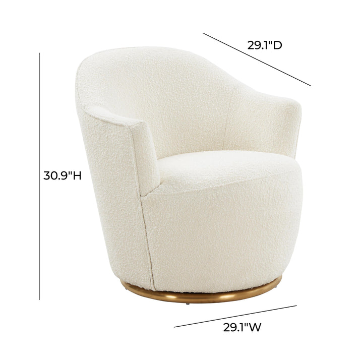 Skyla Boucle Swivel Chair