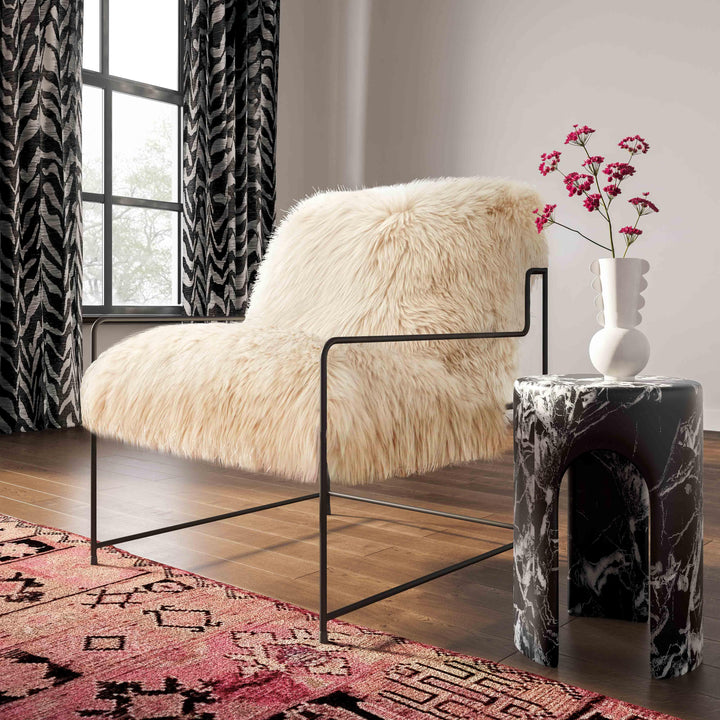 Kimi Natural Genuine Sheepskin Chair