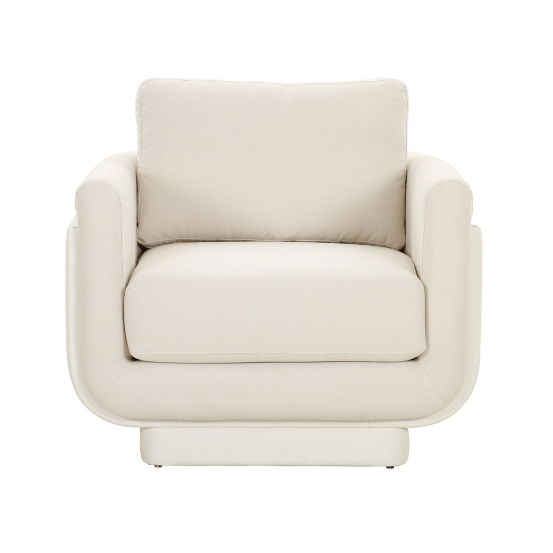 Rhonnie Cream Monotone Armchair