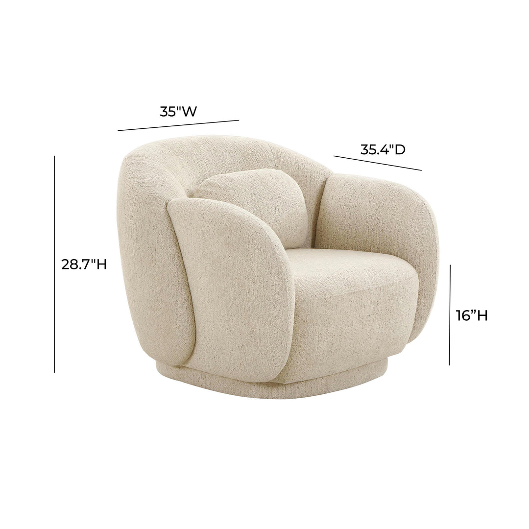 Misty Cream Boucle Accent Chair