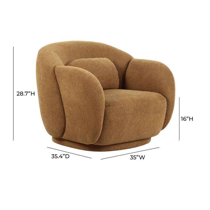 Misty Brown Boucle Accent Chair