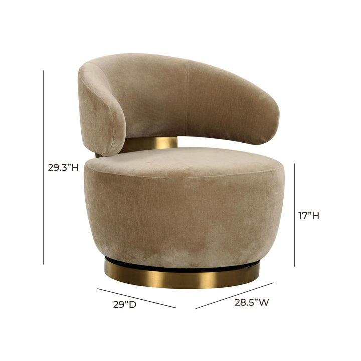 Austin Oat Recycled Fabric Swivel Chair