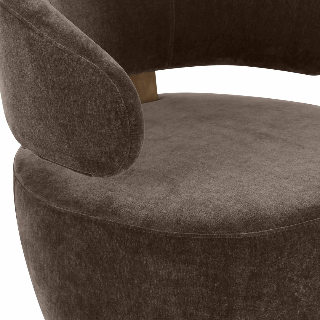 Austin Chocolate Brown Recycled Fabric Swivel Chair