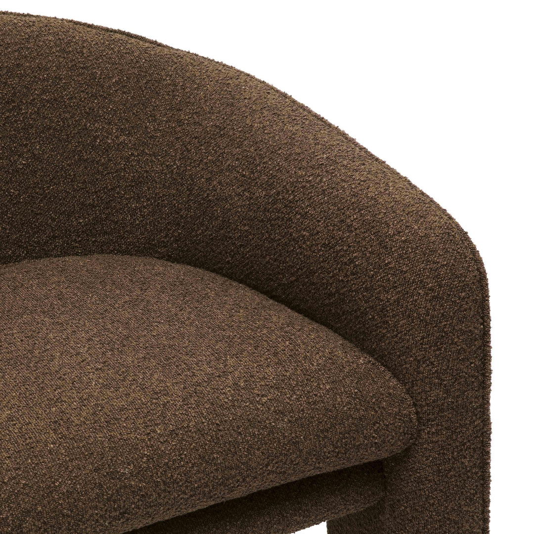 Marla Chocolate Brown Boucle Accent Chair