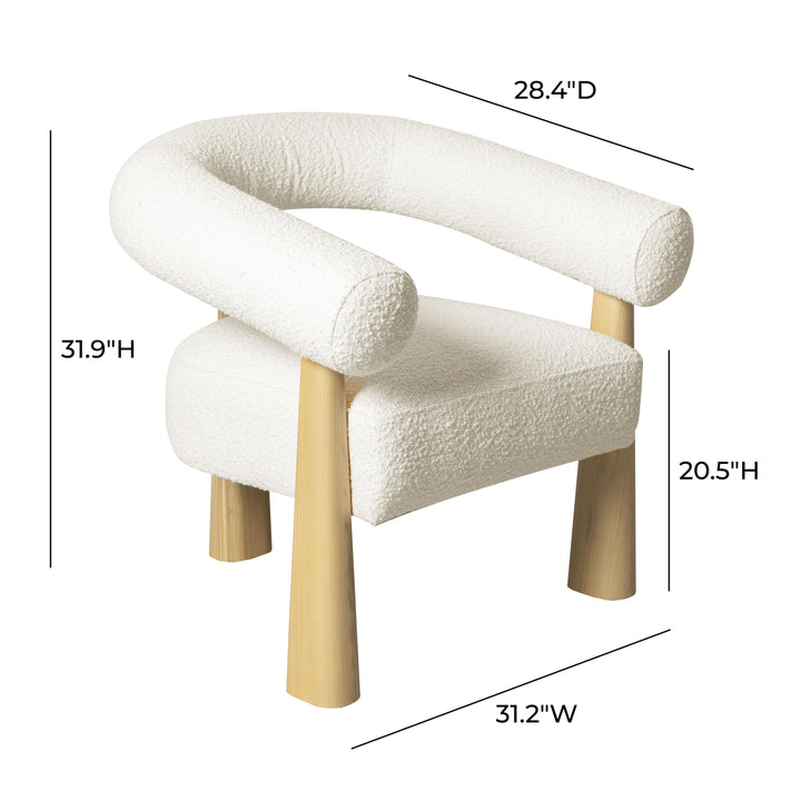 Spara Cream Boucle Accent Chair